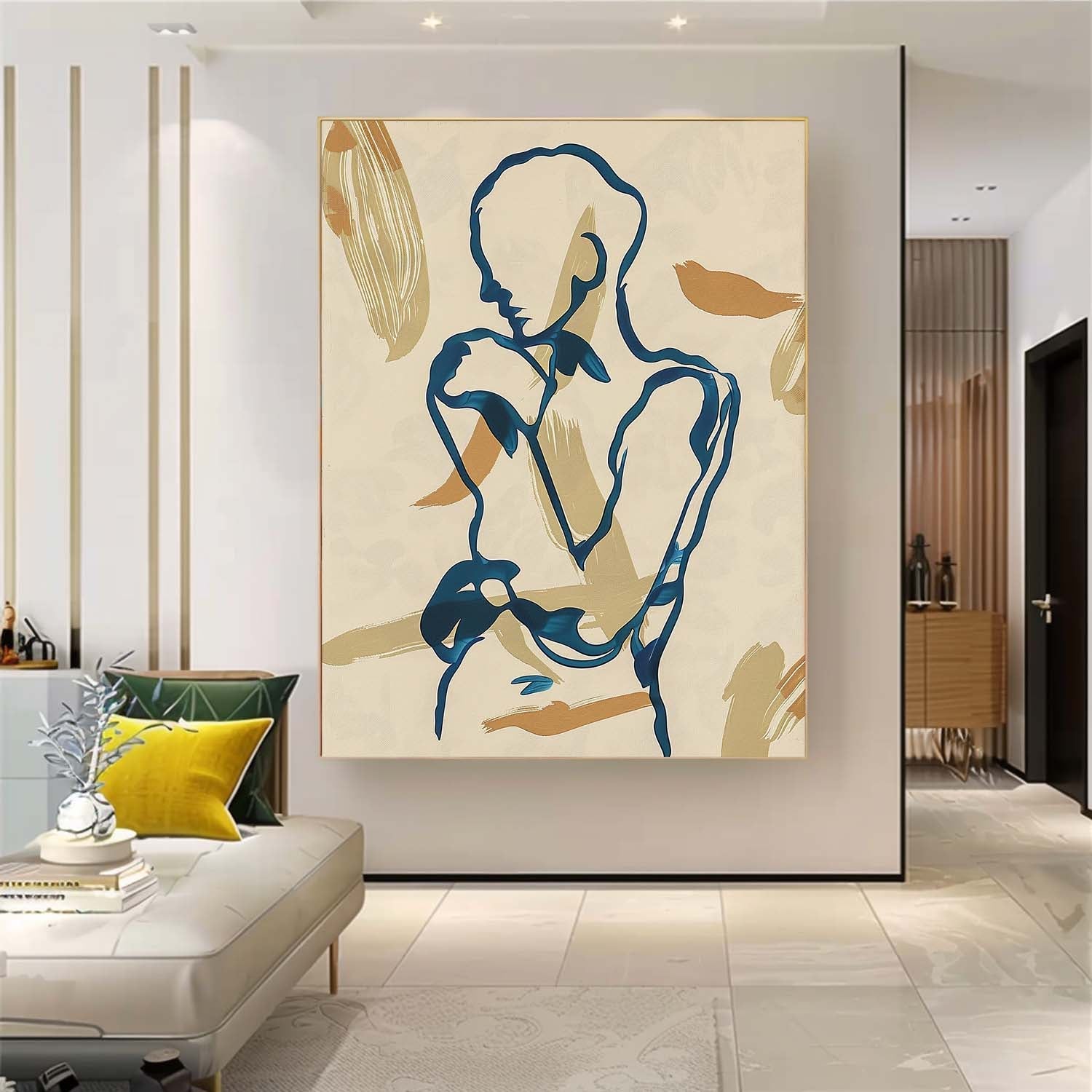 Wall Art People Playful Line Painterly Abstract
