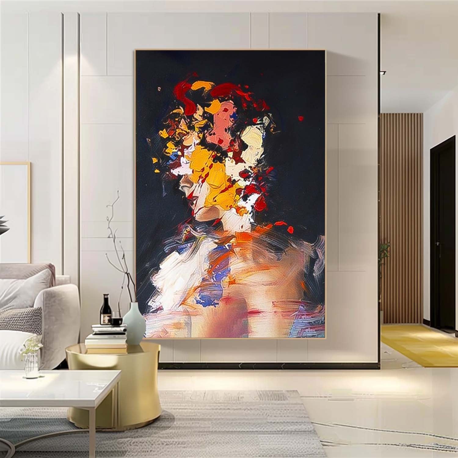 Abstract Pastel Canvas Oil Painting