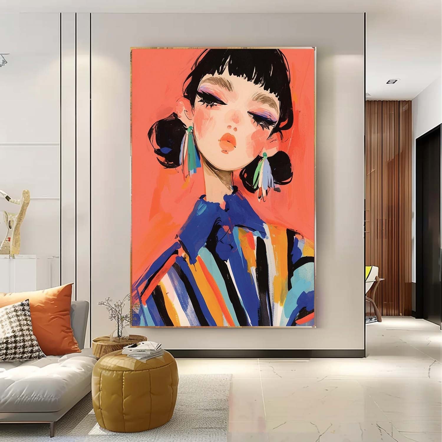 Wall Art Vibrant People Fashion Playful