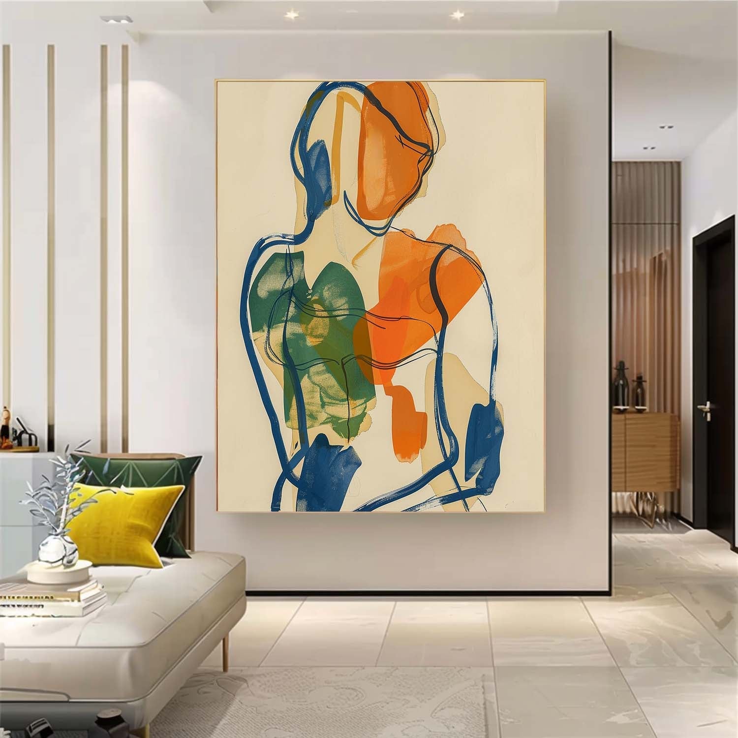 Wall Art Minimalist People Playful Line Abstract