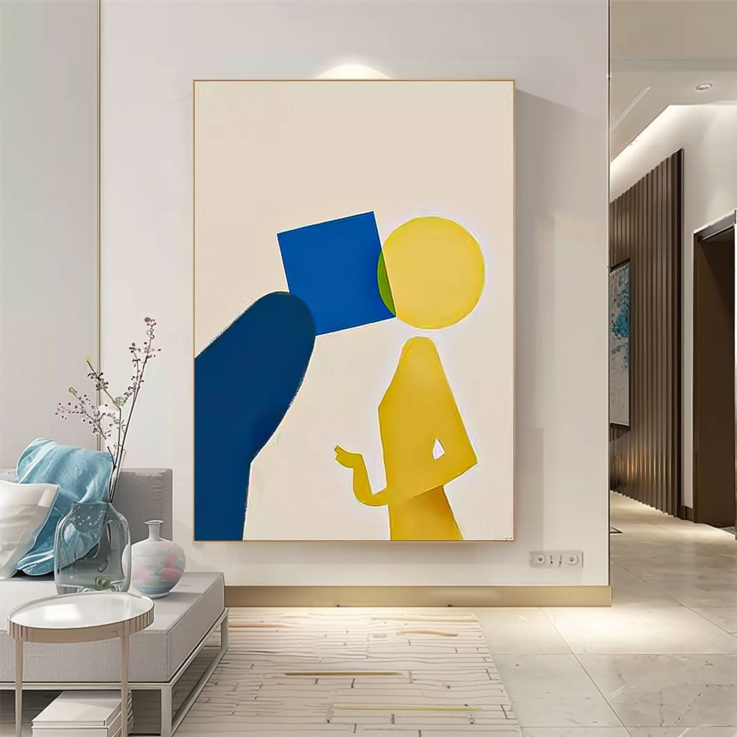 Bold Geometric Figure Abstract Wall Art