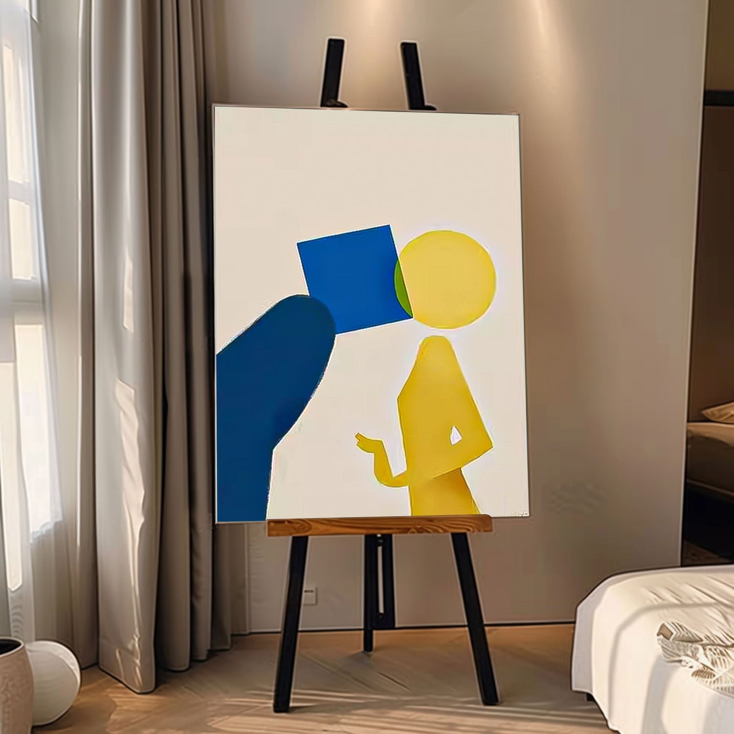 Bold Geometric Figure Abstract Wall Art