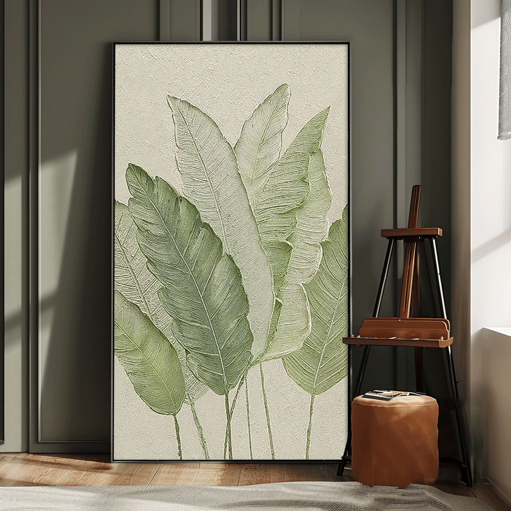 Wall Art Flower Abstract Impasto Modern