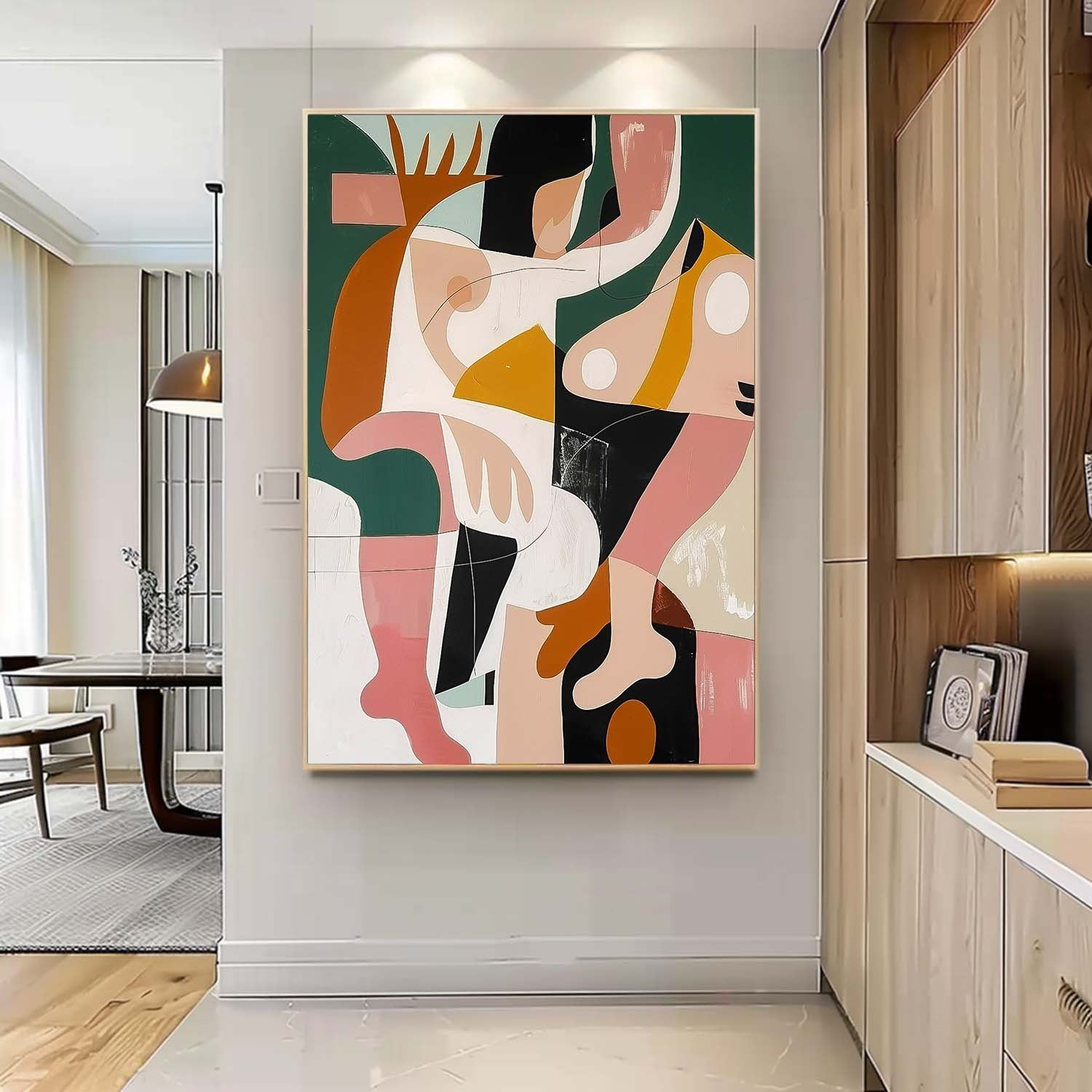 Wall Art Fragmented Abstract Painterly Elegant