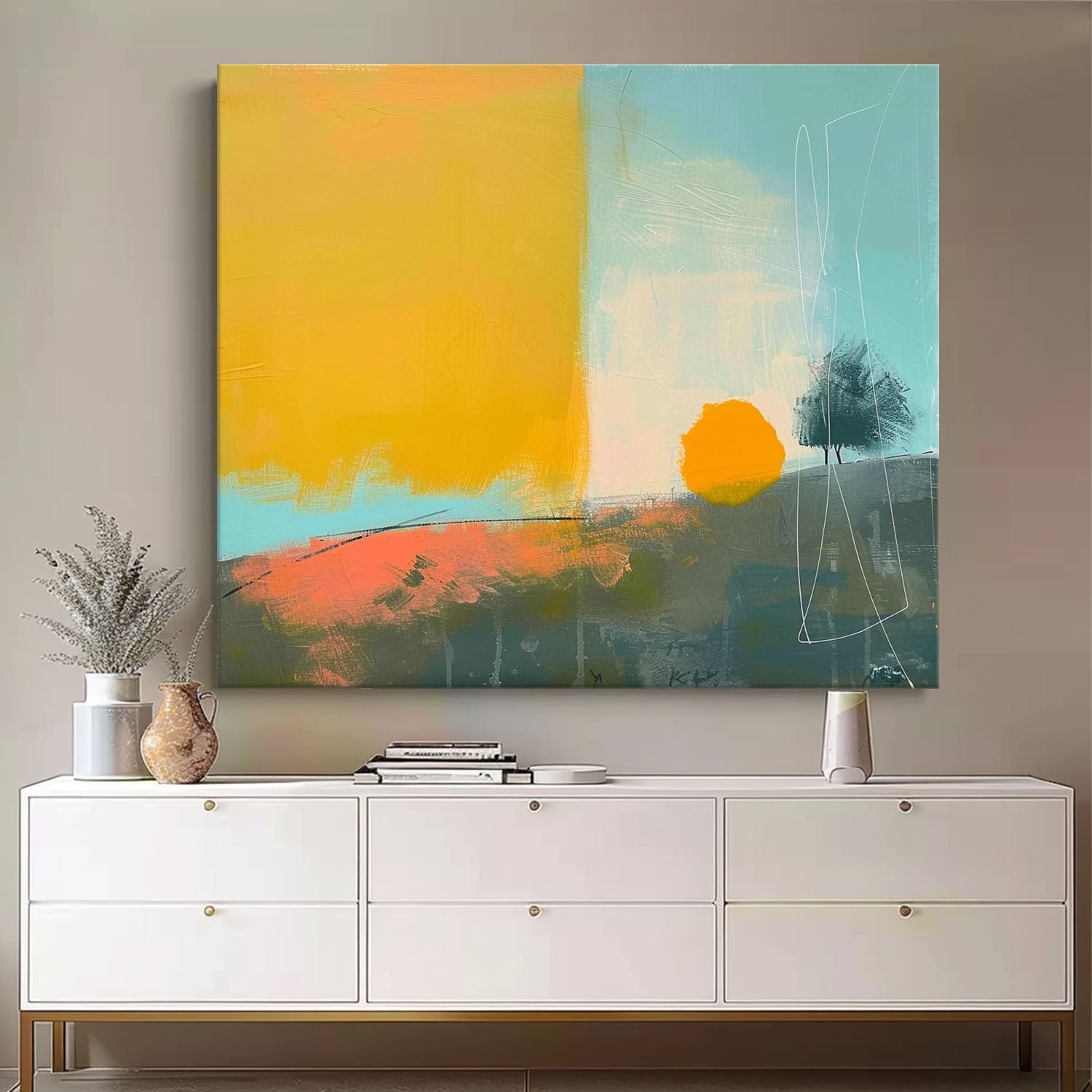 Wall Art Abstract Understated Landscape Pop