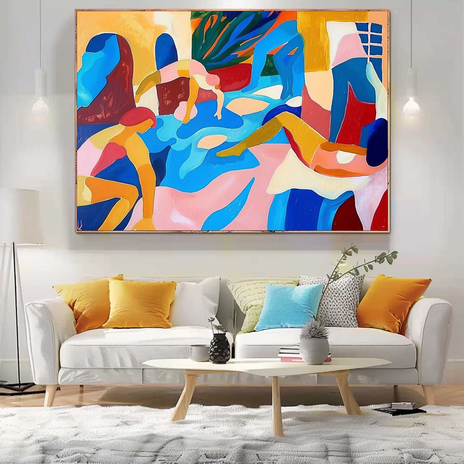 Wall Art Abstract Cubist Figurative Joyful