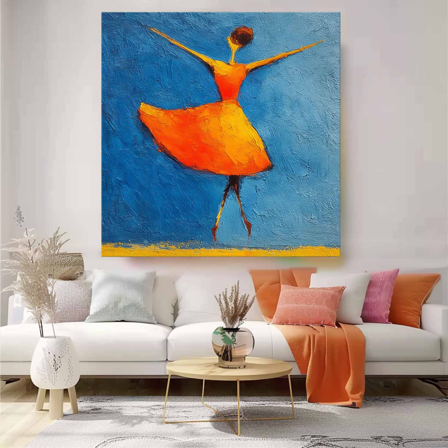 Wall Art People Freeing Energetic Soft Lyrical