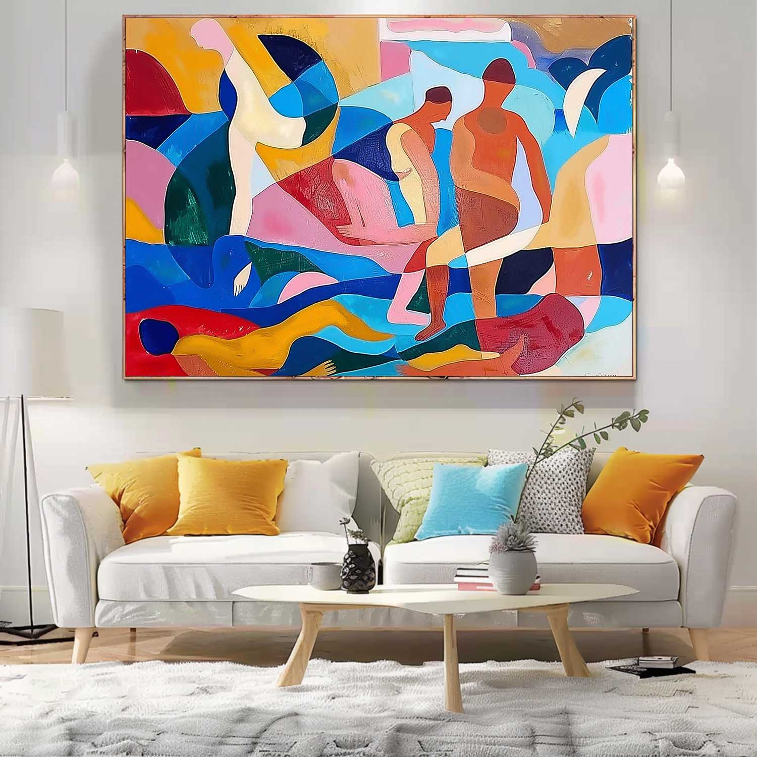 Wall Art Abstract Vibrant Geometric Modern
