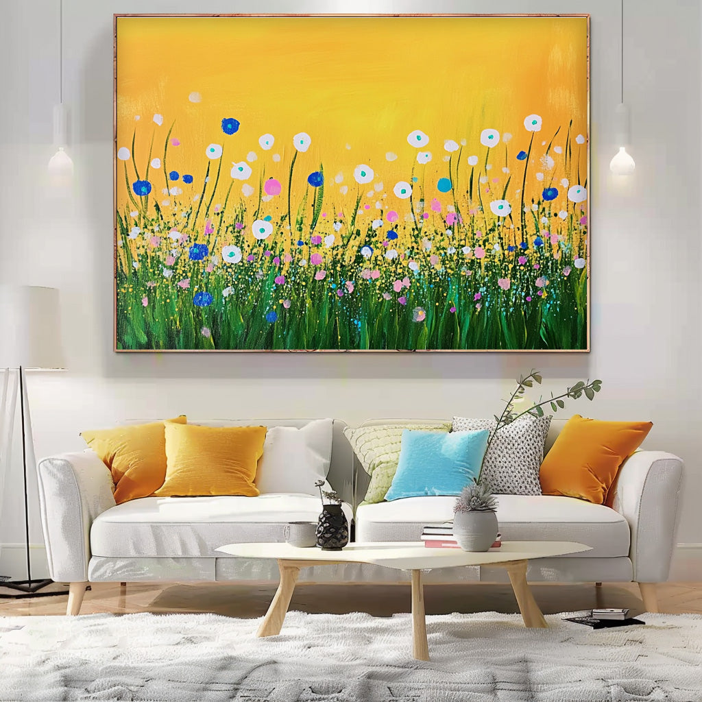 Wall Art Flower Impressionist Wildflower Field