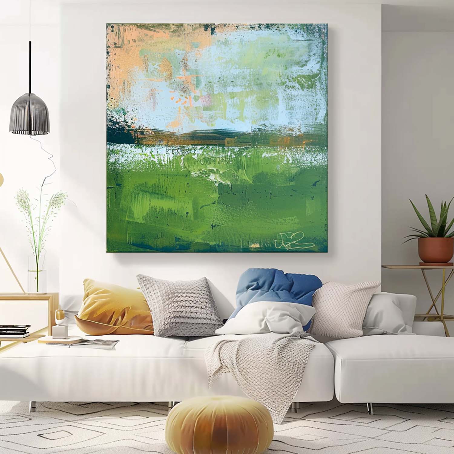 Wall Art Abstract Landscape Nature Vibrant Fresh
