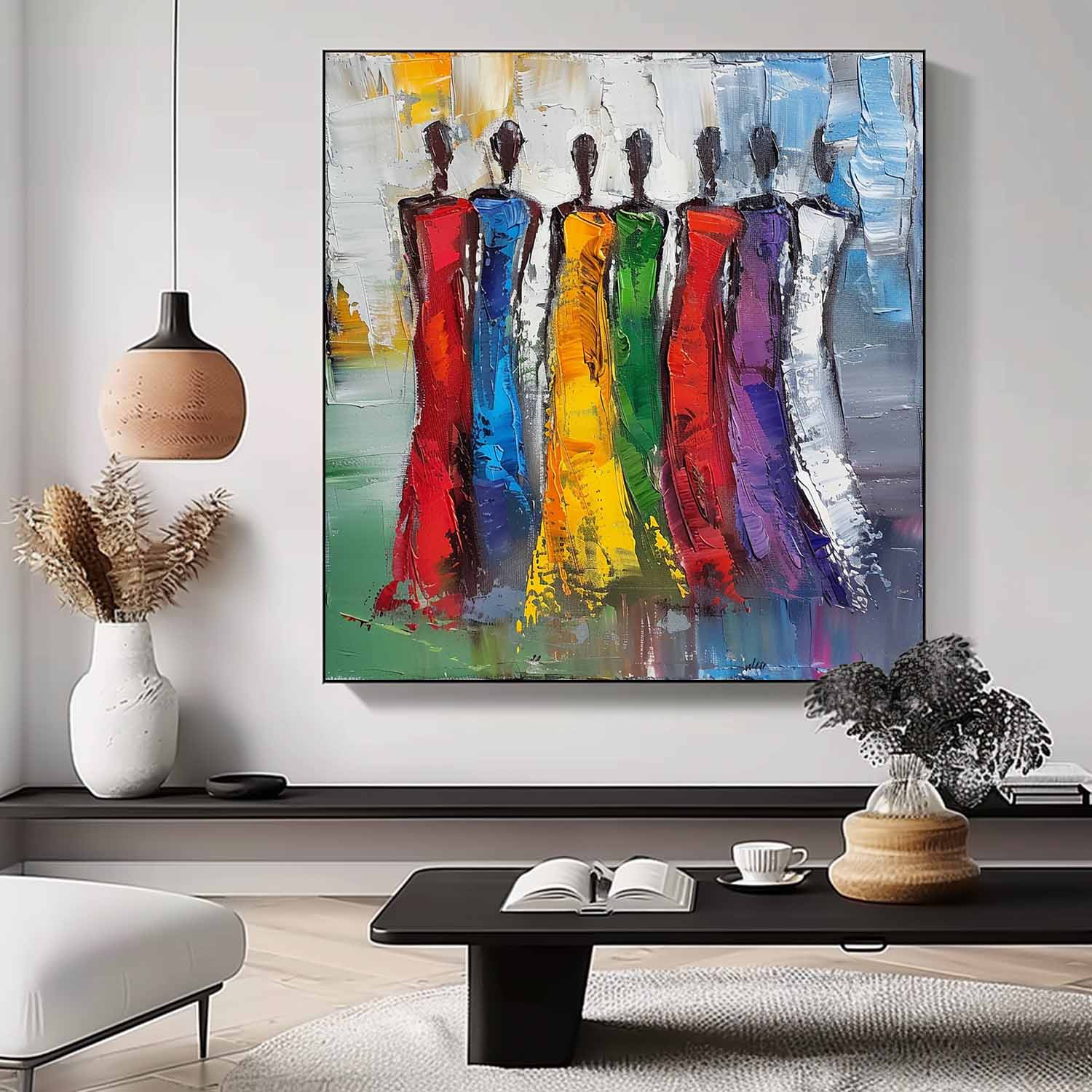 Wall Art People Painterly Inclusive Scene