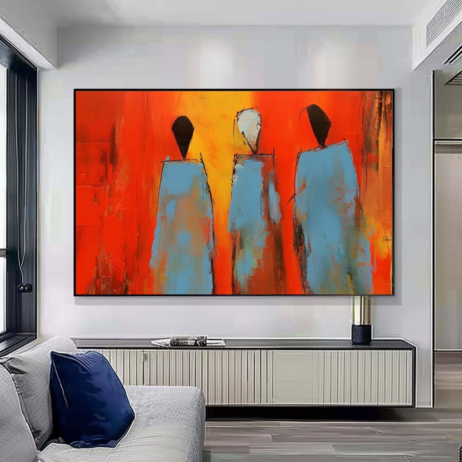 Wall Art Impasto People Modern Abstract Pop