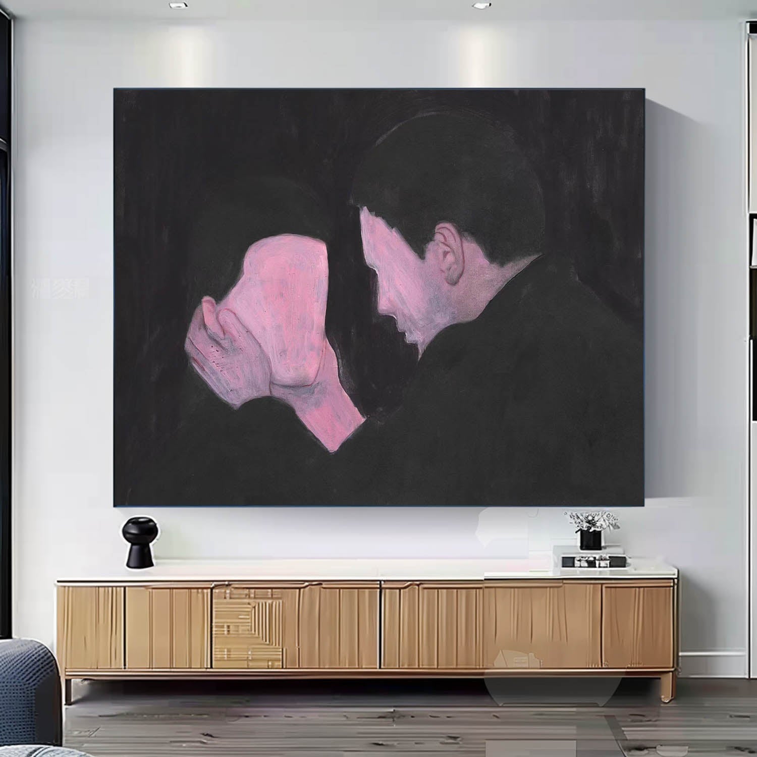 Expressionist Intimacy Painting Moody
