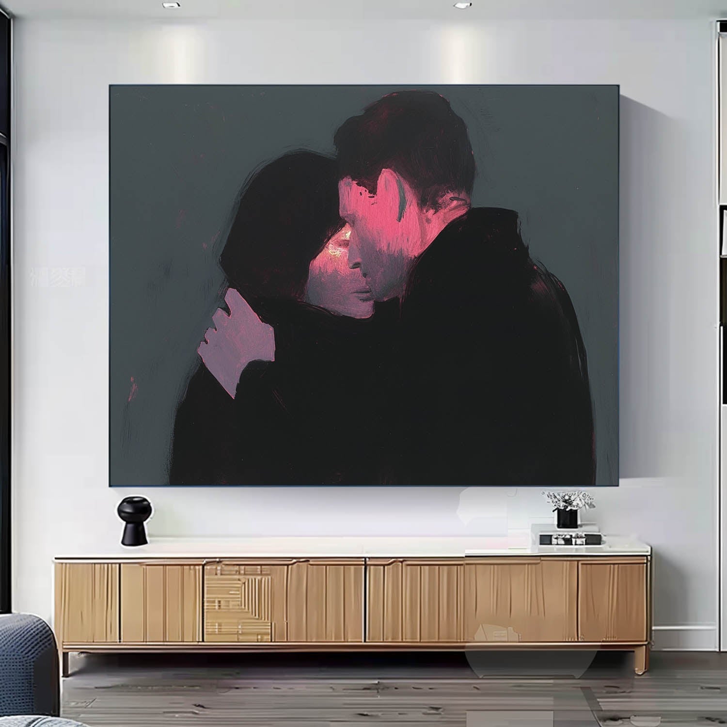 Expressionist Intimacy Painting Moody Modern