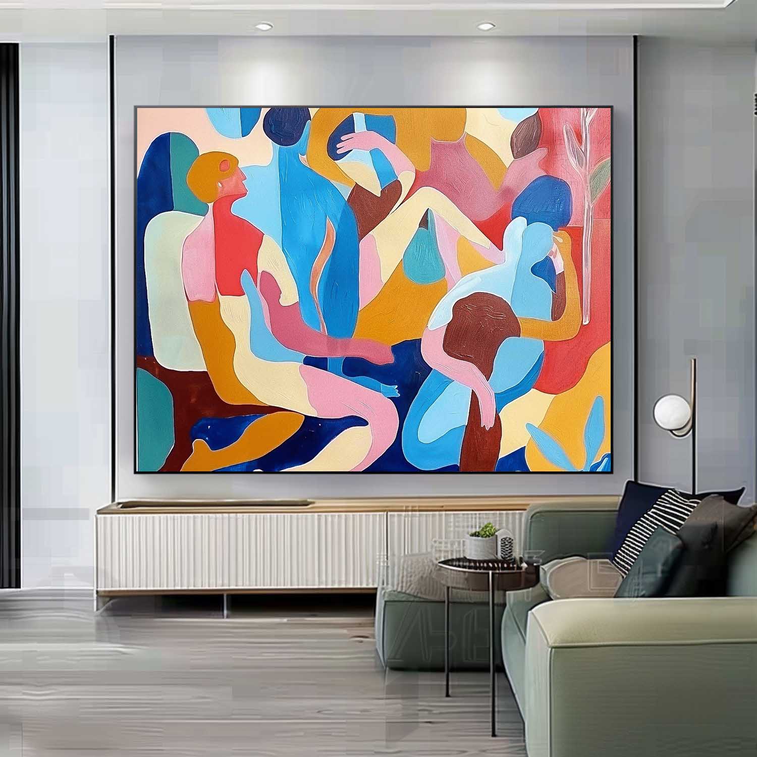 Wall Art Cubist Abstract Figurative Joyful