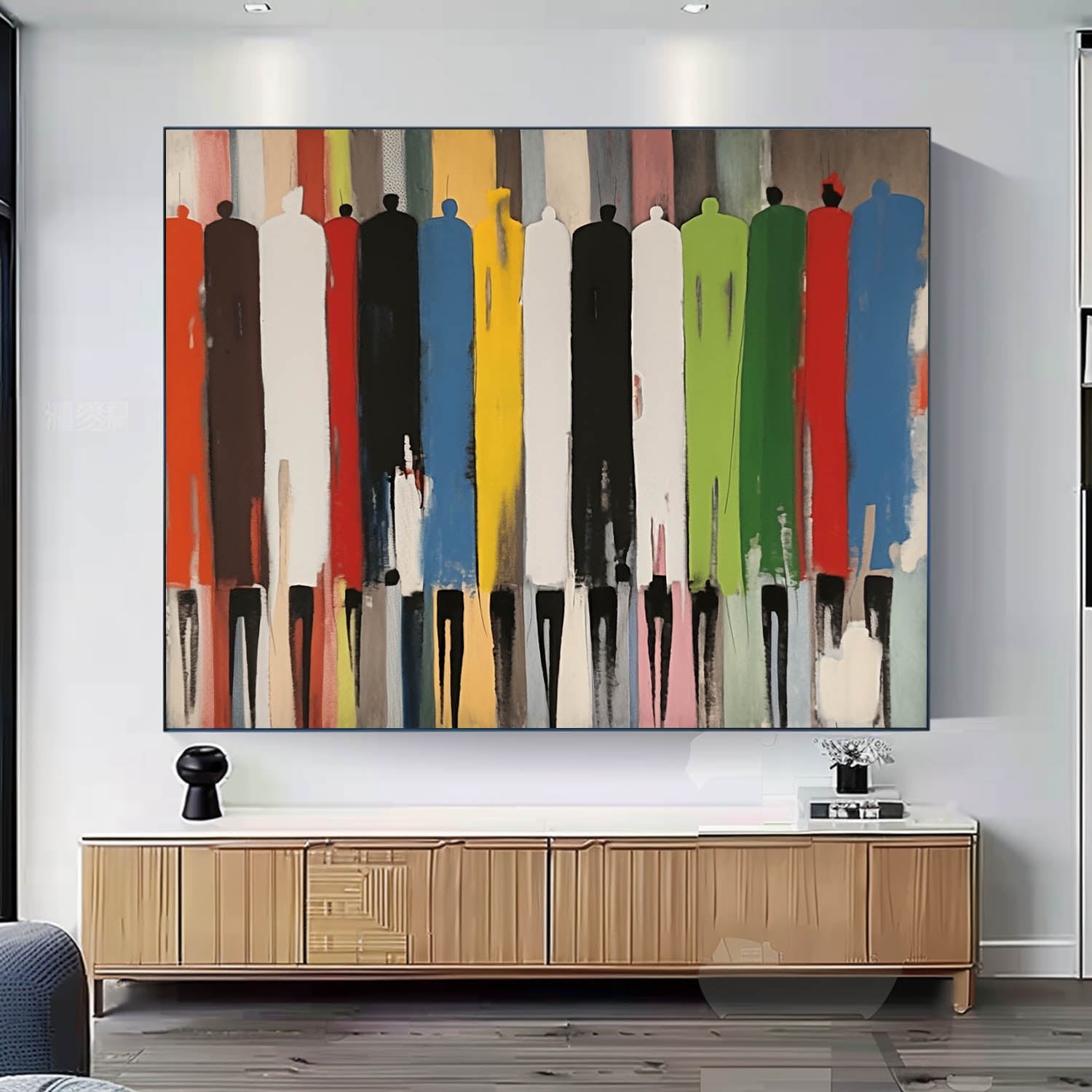 Wall Art Vertical People Contemporary Elegant