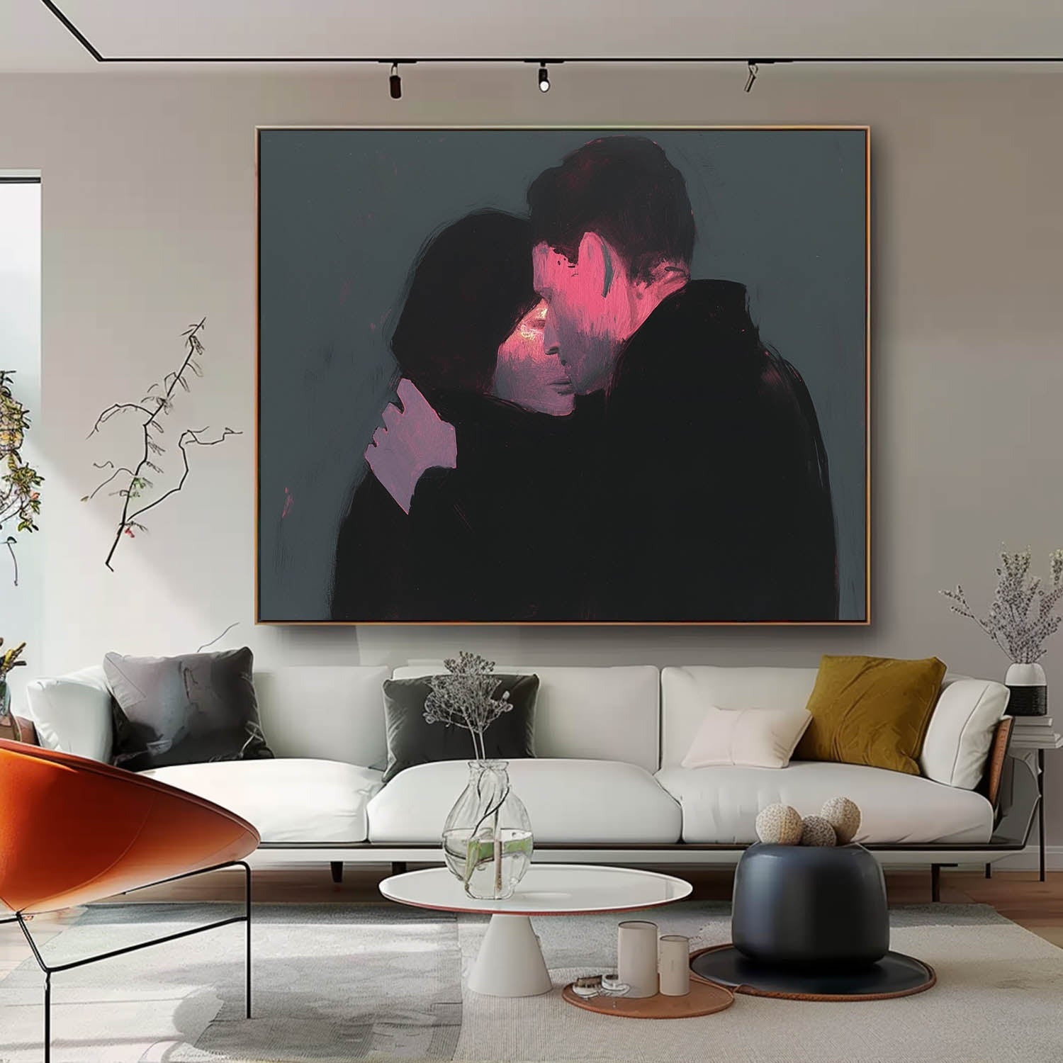 Expressionist Intimacy Painting Moody Modern