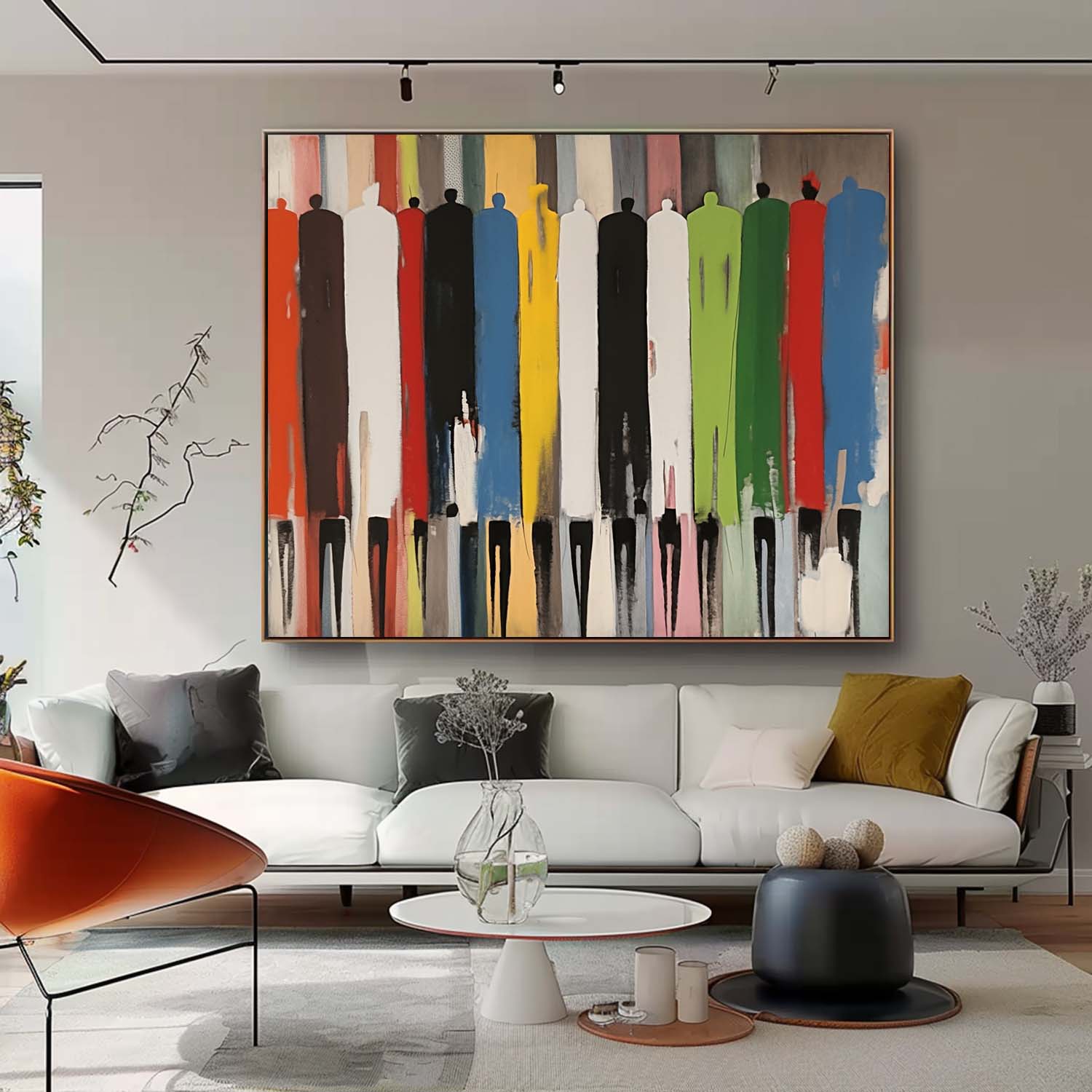Wall Art Vertical People Contemporary Elegant