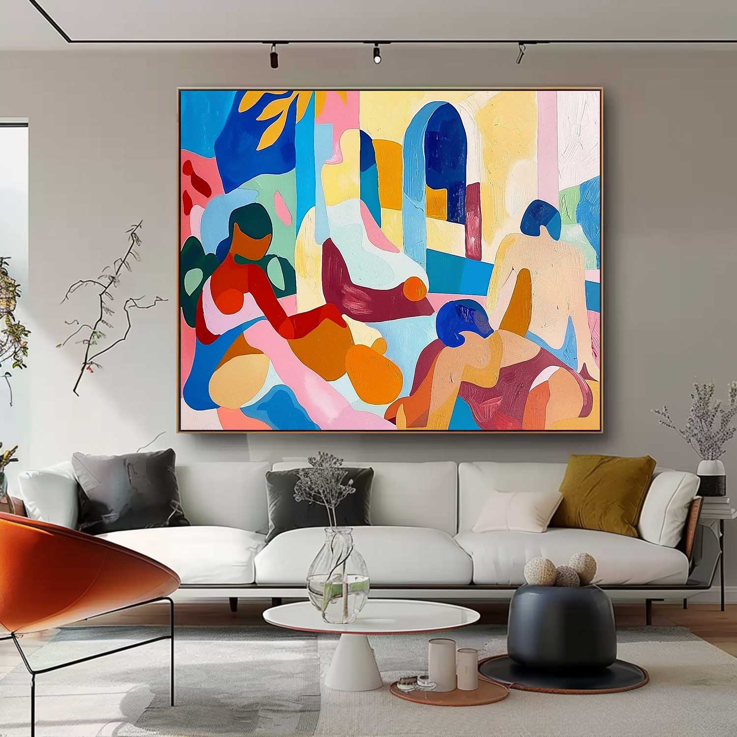 Wall Art Abstract Painterly Scene Elegant