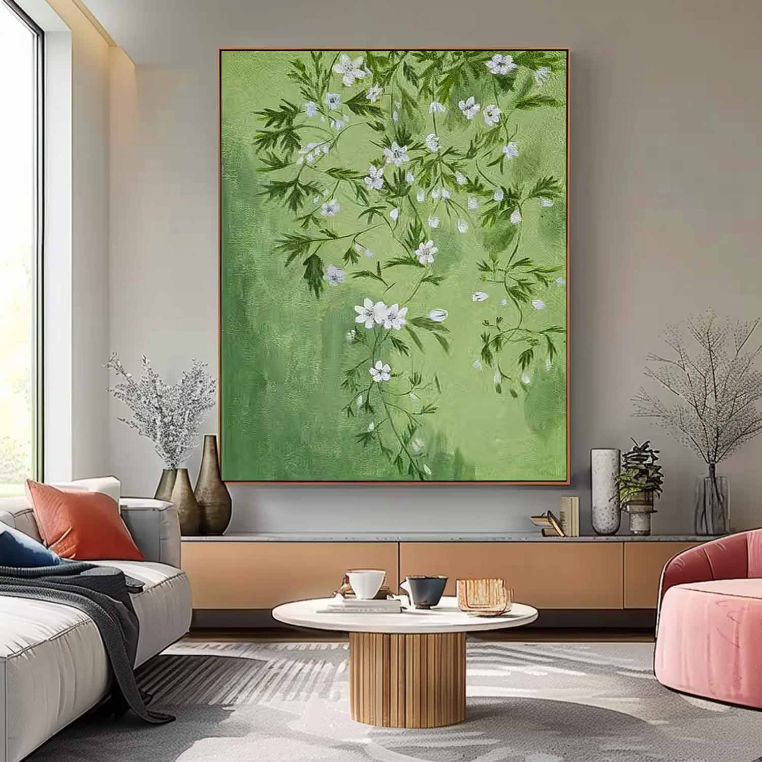 Wall Art Botanical Flower Contemporary Calm