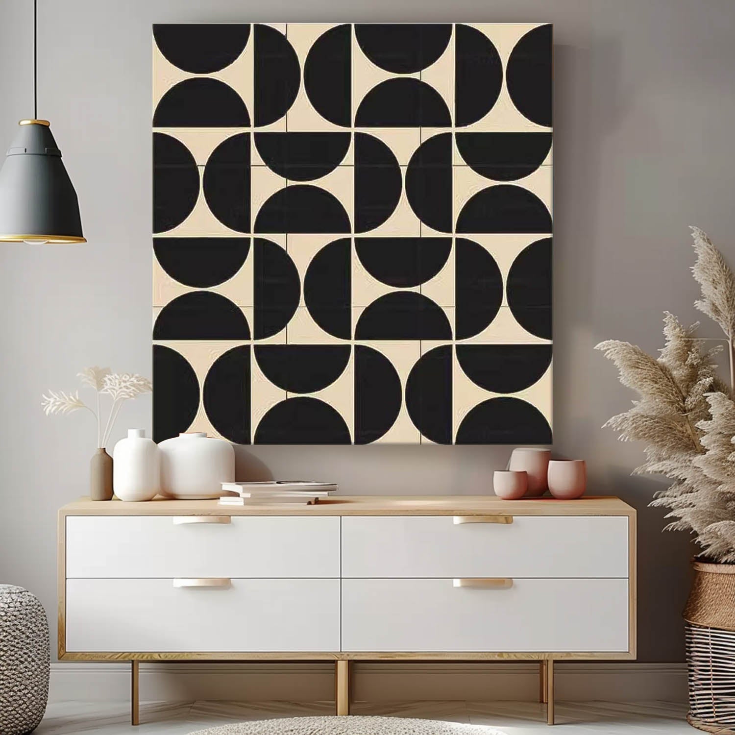 Wall Art Minimalist Geometric Abstract Retro