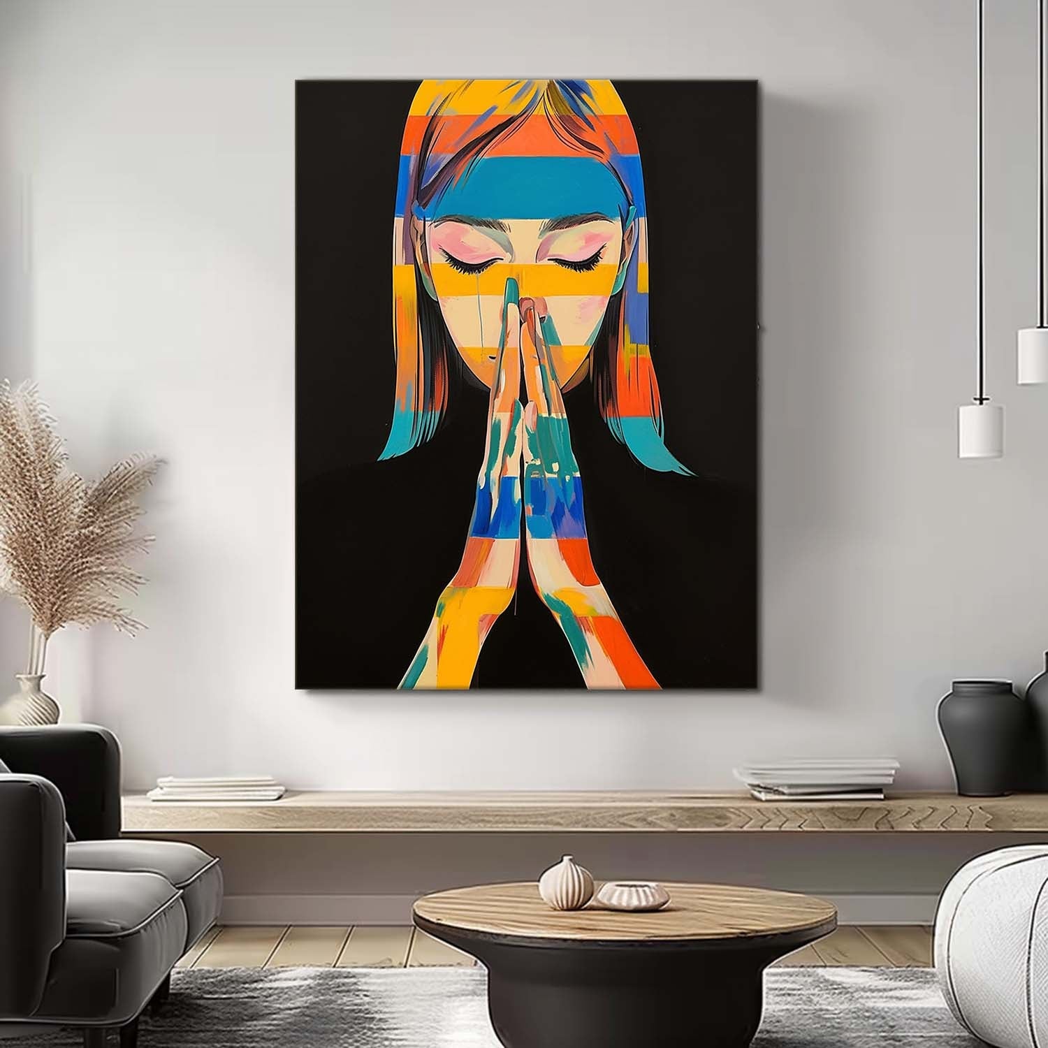 Wall Art Glitch People Painterly Elegant Abstract