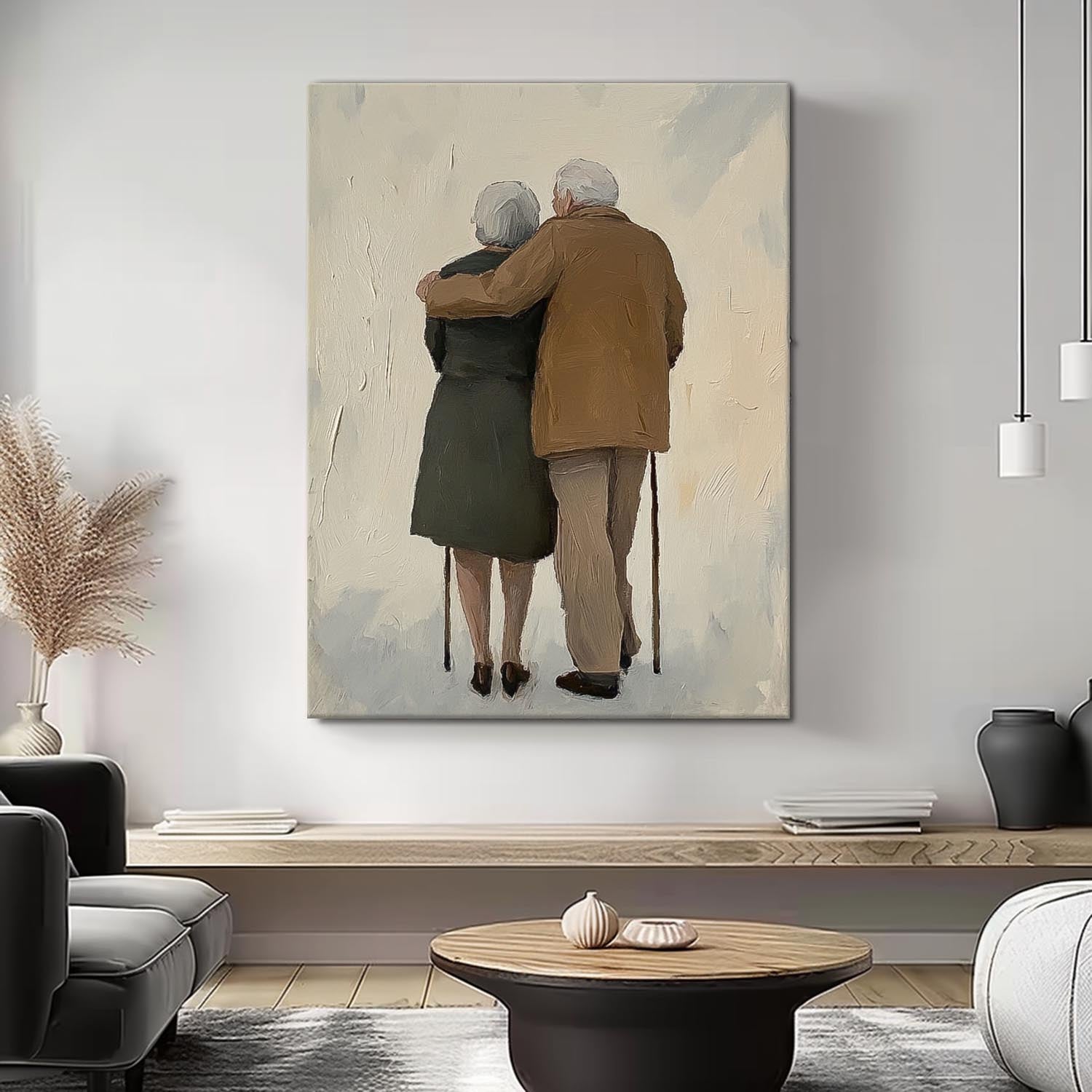 Wall Art People Modern Retro Elderly Couple