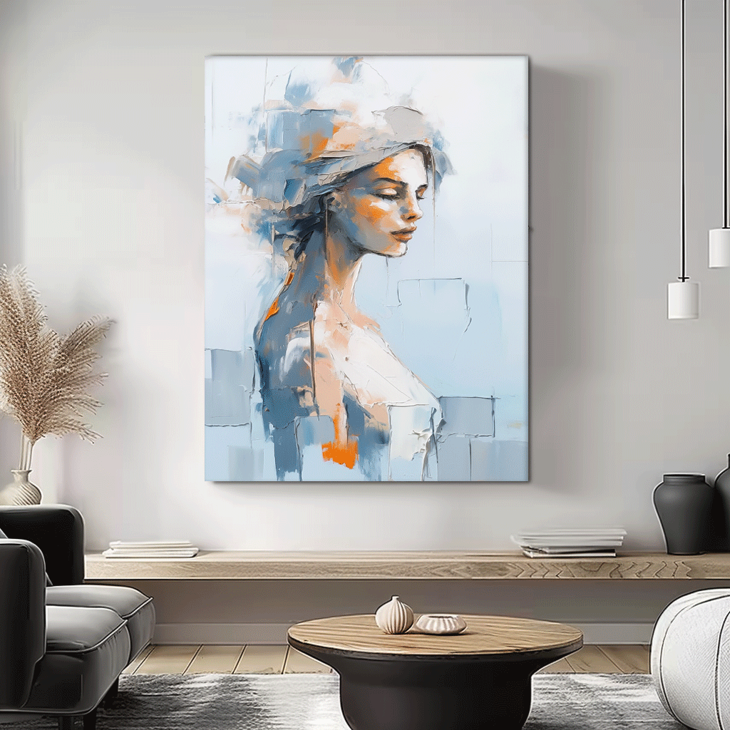 Wall Art People Impasto Floral Modern Abstract