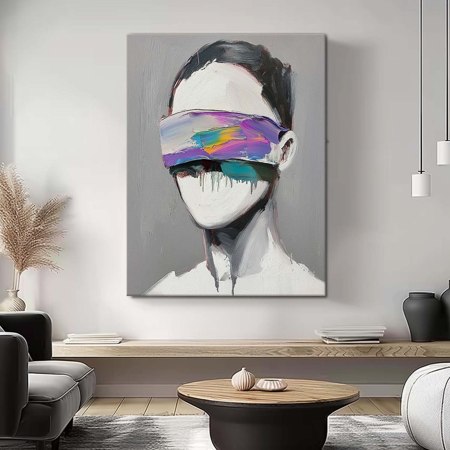 Wall Art People Scandinavian Minimalist Rainbow