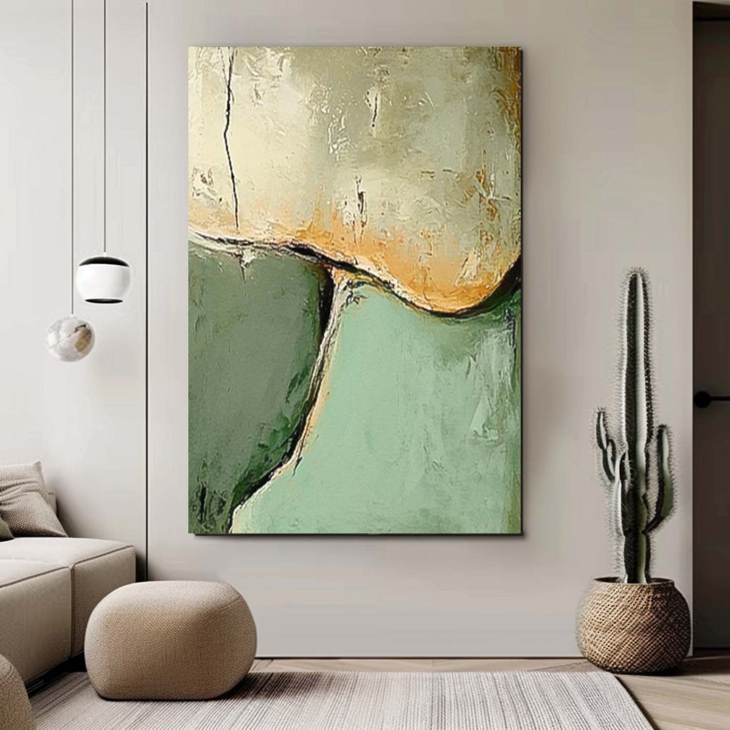 Wall Art Abstract Minimalist Riverside Landscape