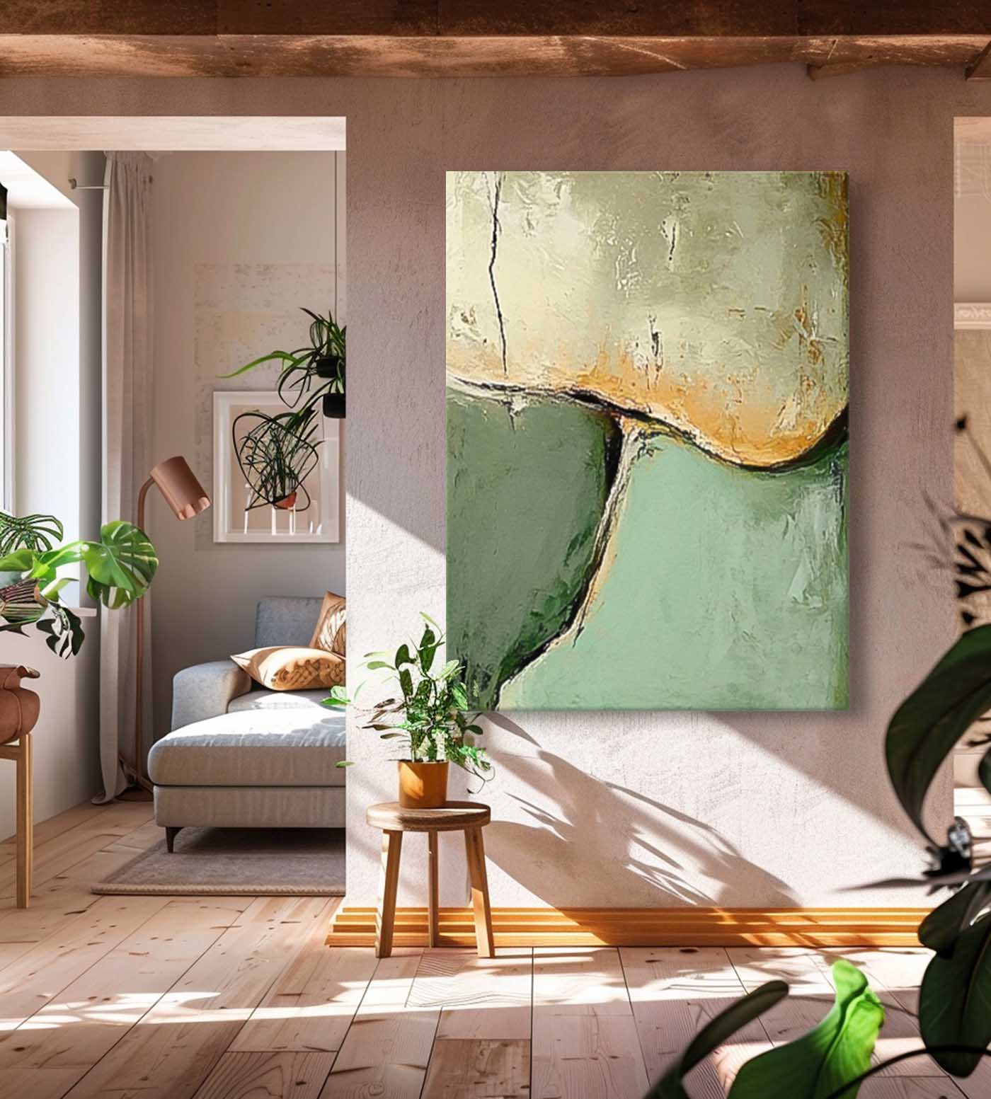 Wall Art Abstract Minimalist Riverside Landscape