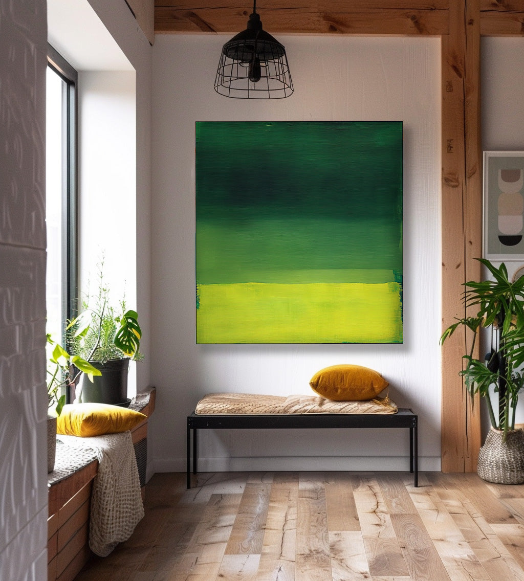 Wall Art Minimalist Natural Abstract Green Scene