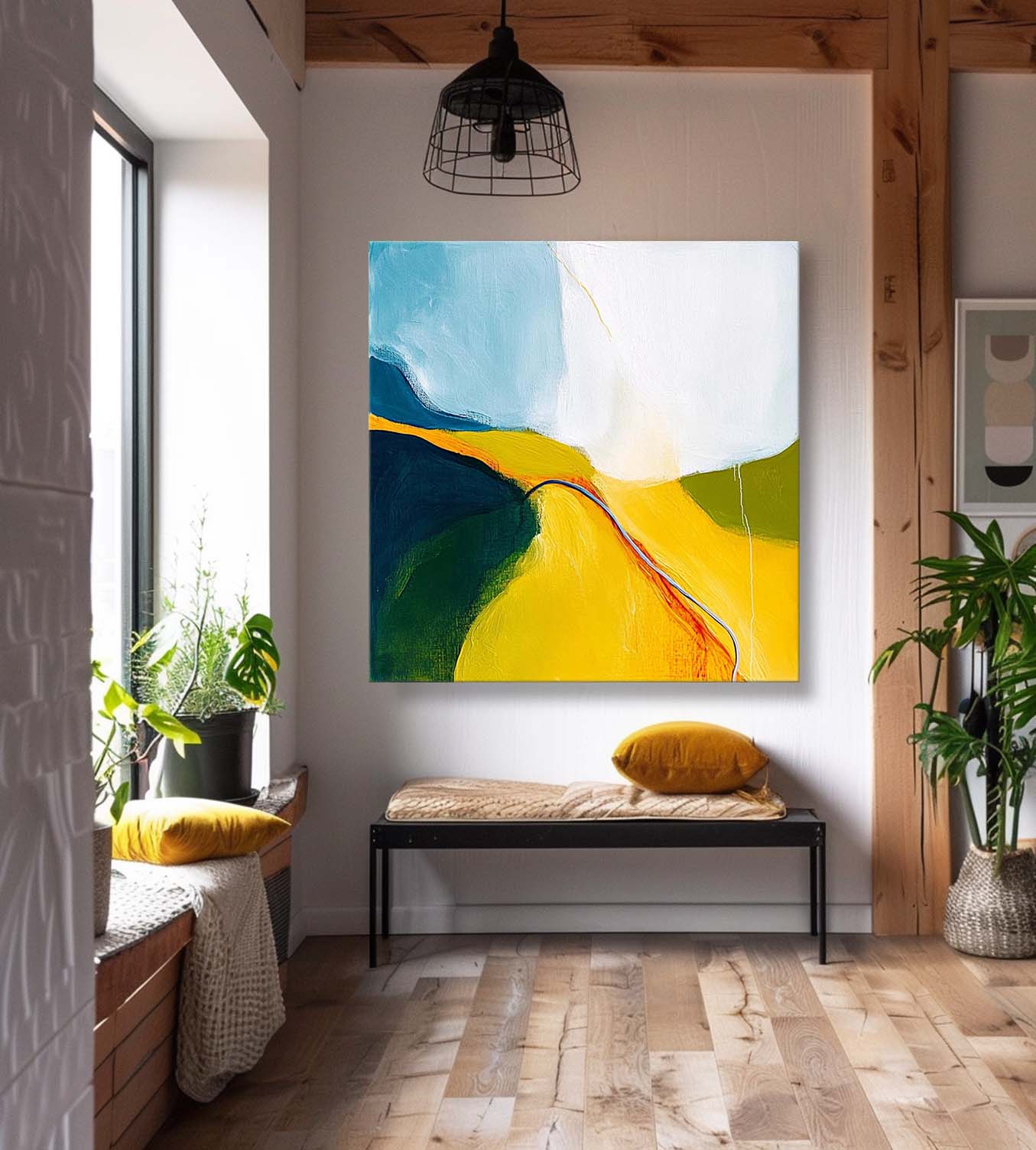 Wall Art Minimalist Soft Curved Mountain