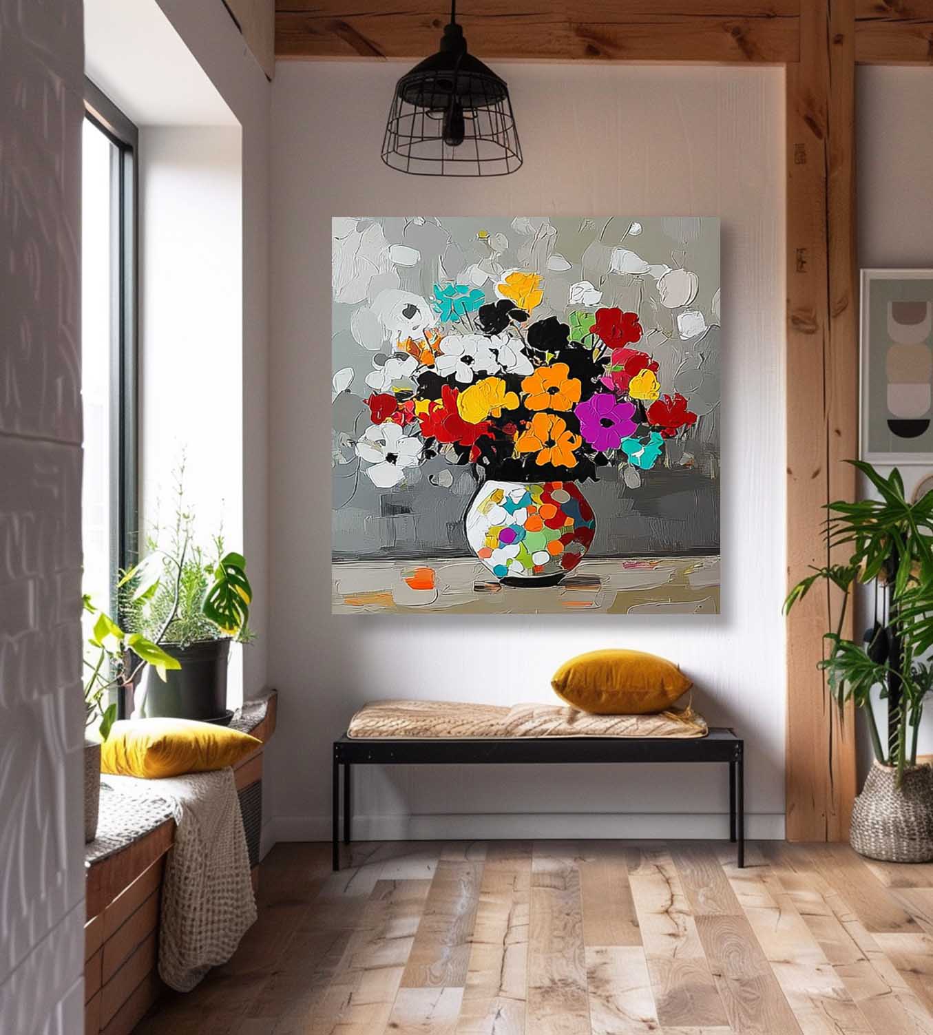 Wall Art Flower Colorful Lyrical Soft Romantic