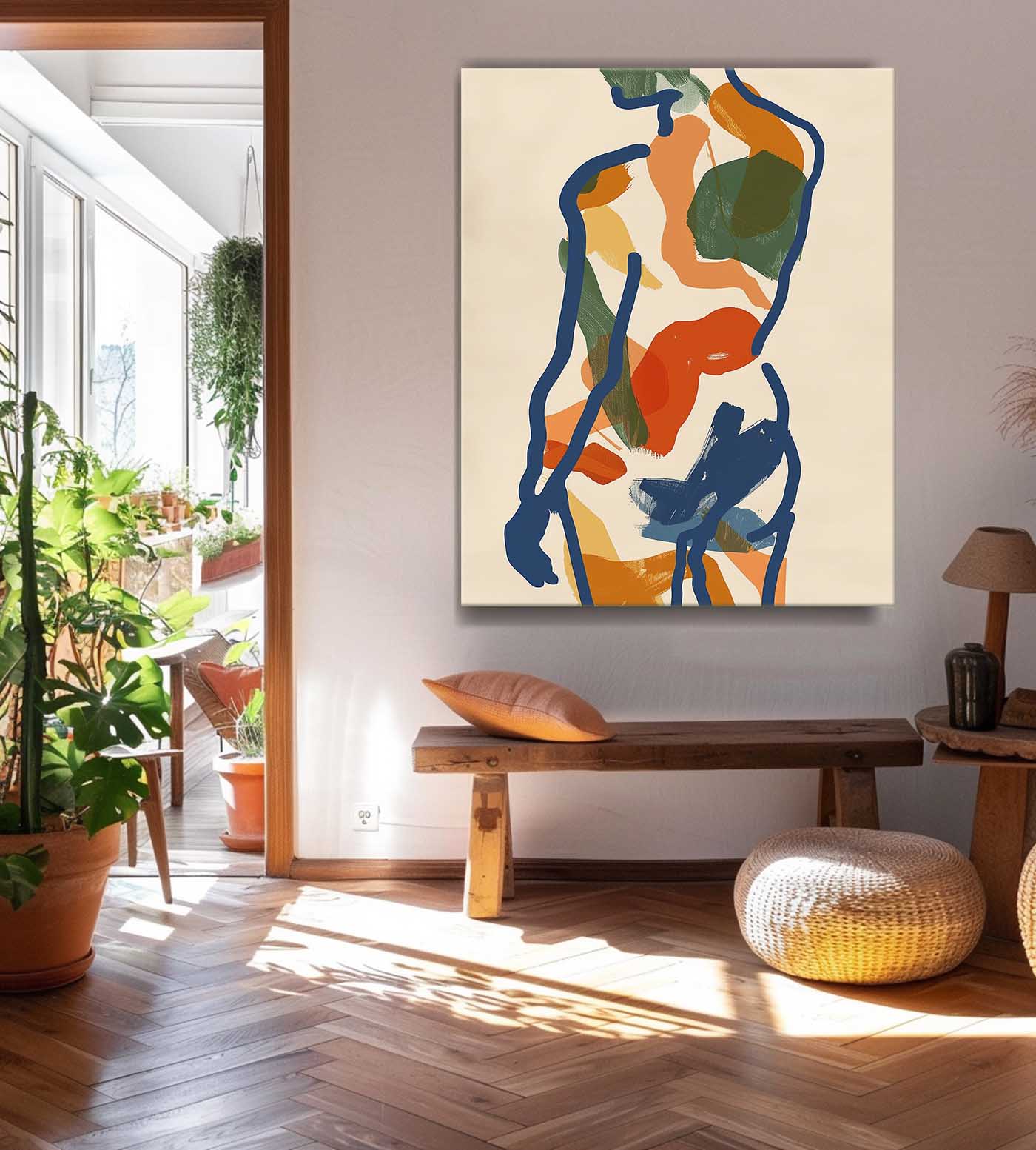 Wall Art People Abstract Line Minimalist
