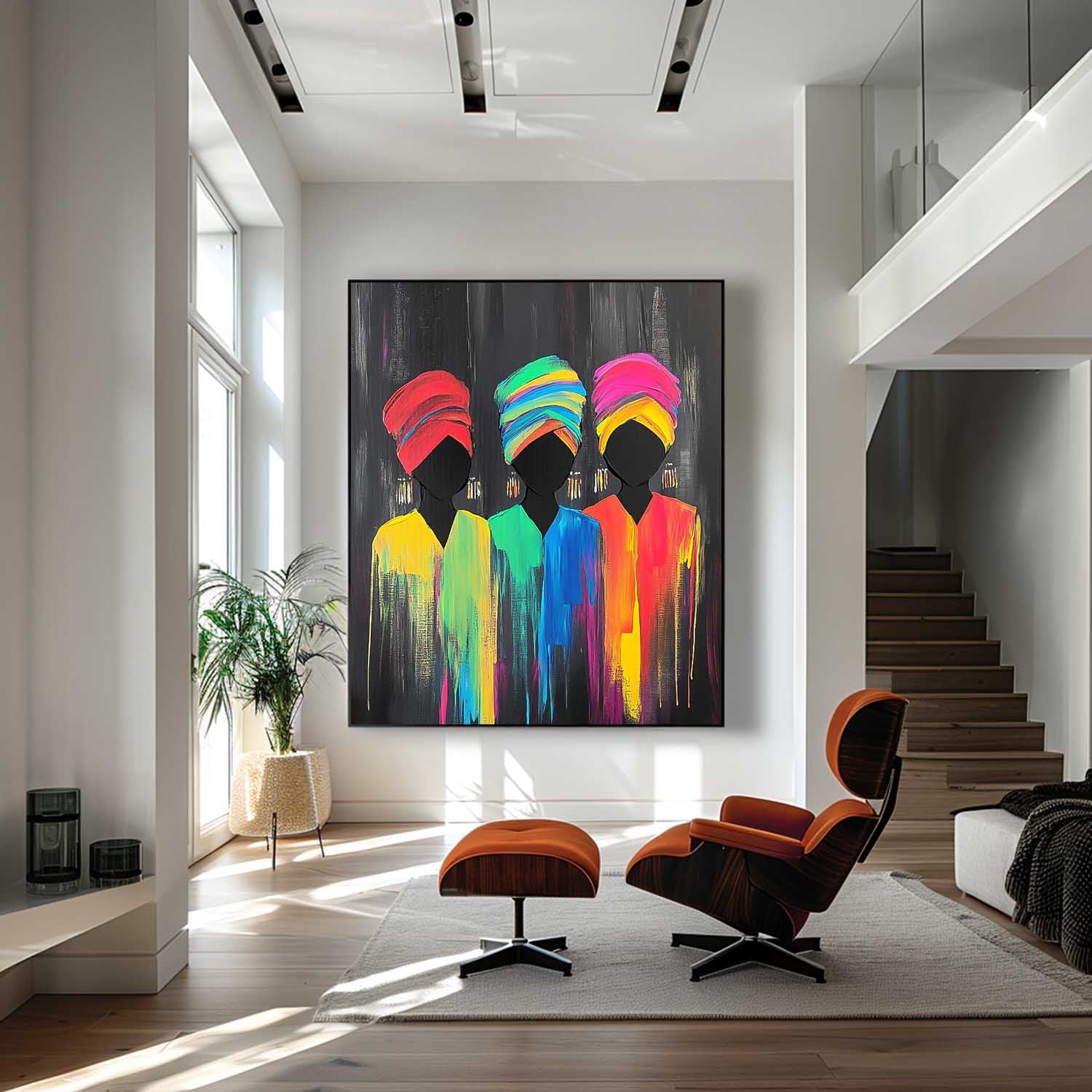 Wall Art People Vibrant Dramatic Exotic