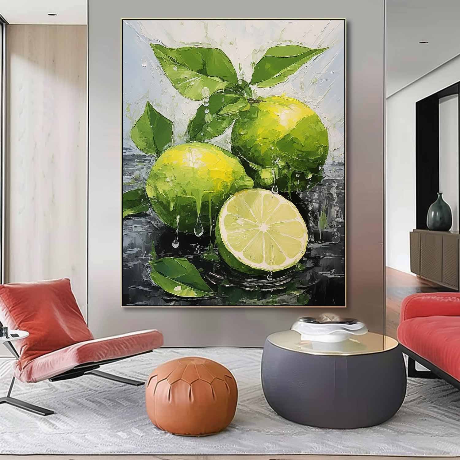 Textured Impressionist Citrus Canvas Art