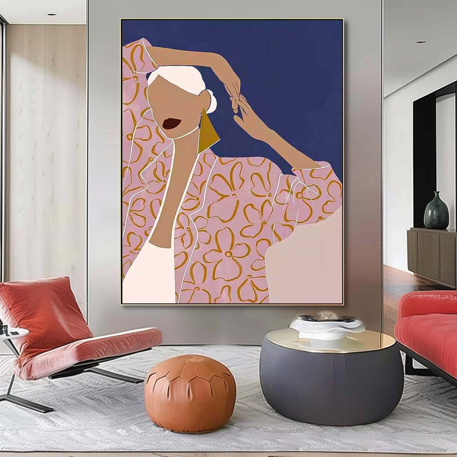 Wall Art Stylized People Painterly Fashion Scene