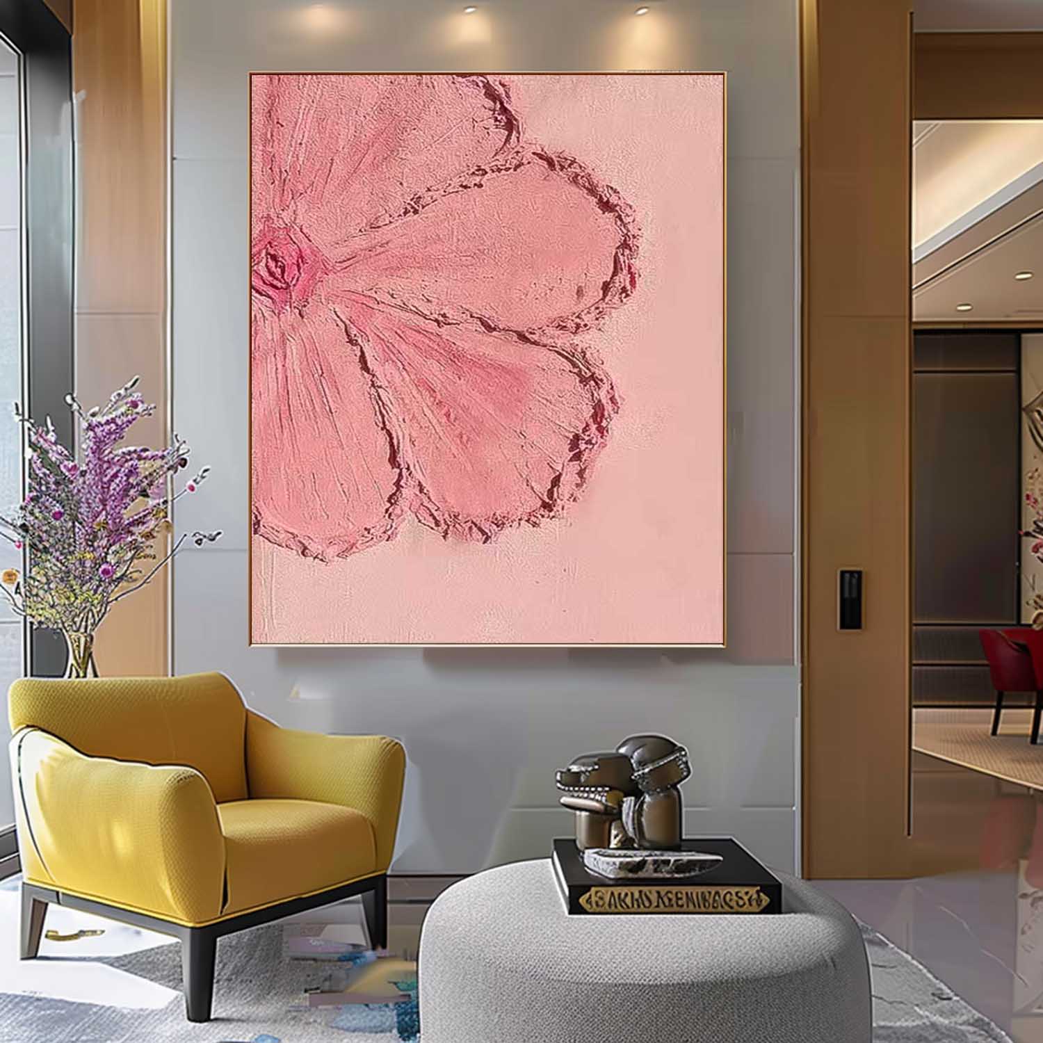 Wall Art Flower Minimalist Painterly Serene
