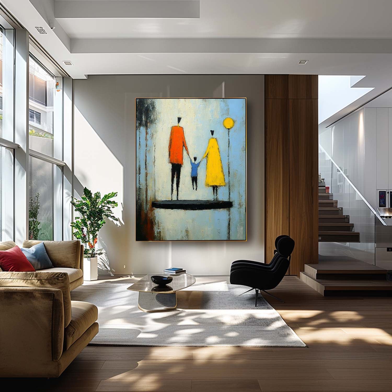 Wall Art People Lyrical Abstract Family Soft