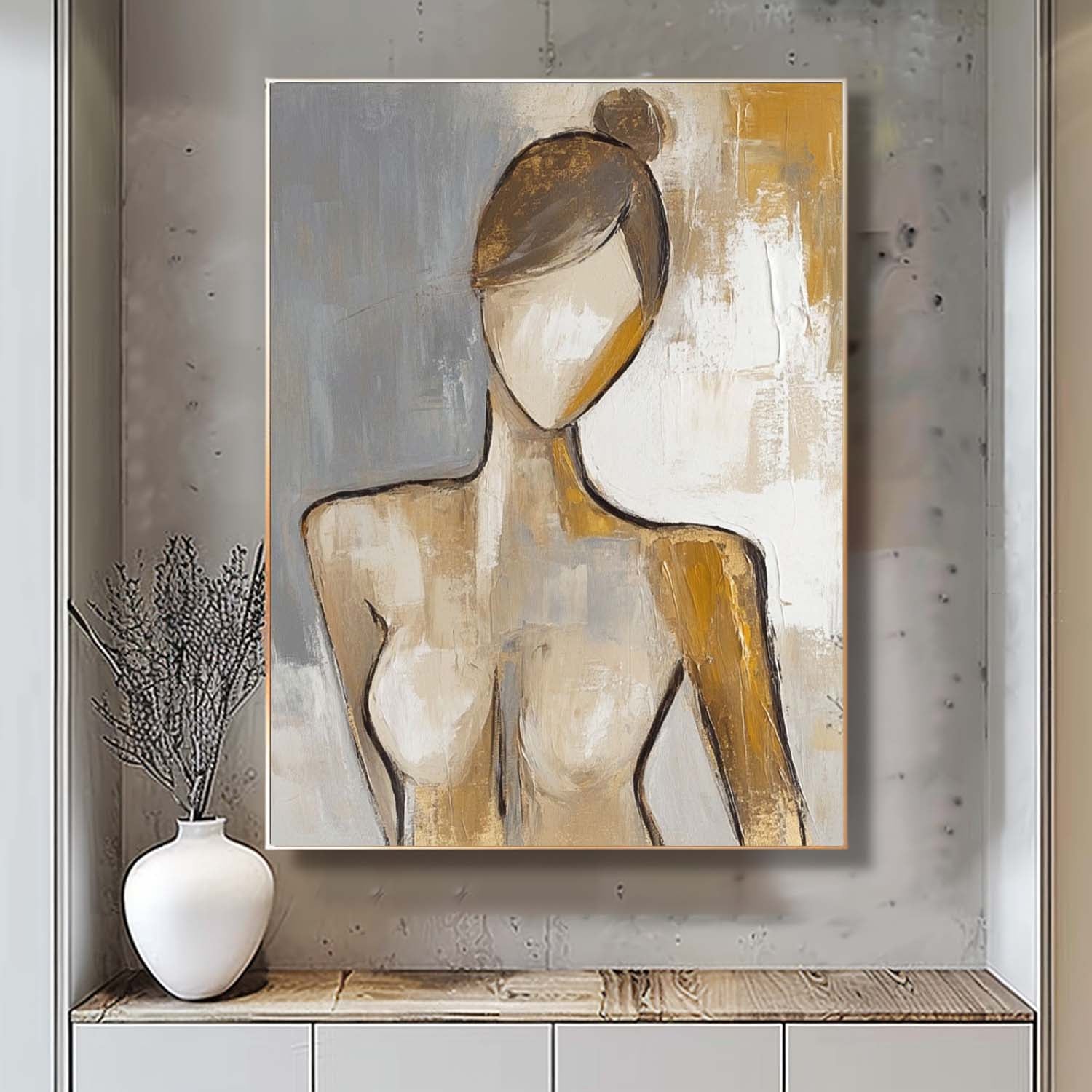 Wall Art People Minimalist Line Figure Artistic