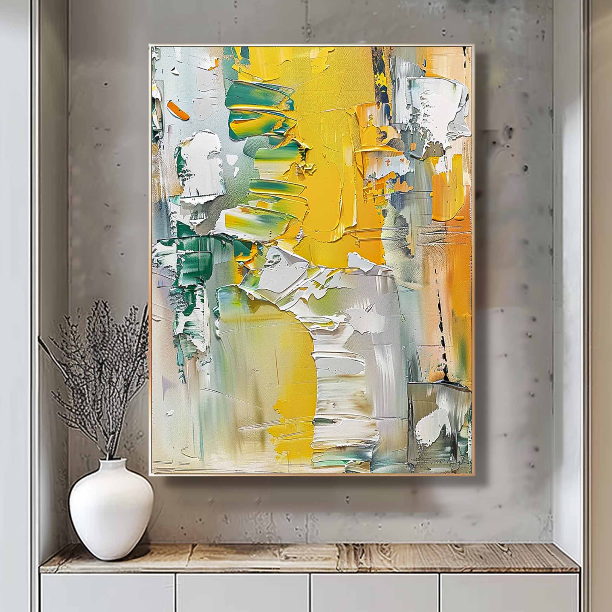 Wall Art Vibrant Impasto Abstract Expressionist