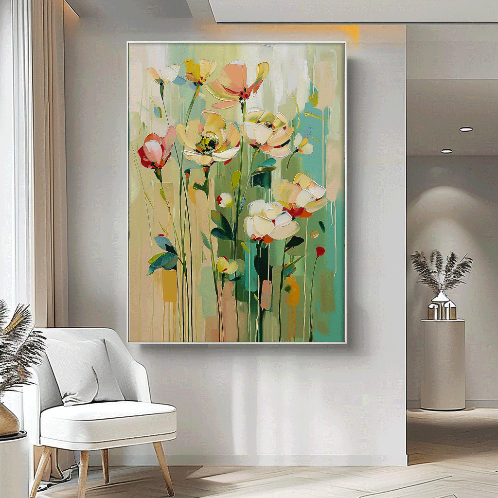 Wall Art Impasto Flower Expressionist Elegant