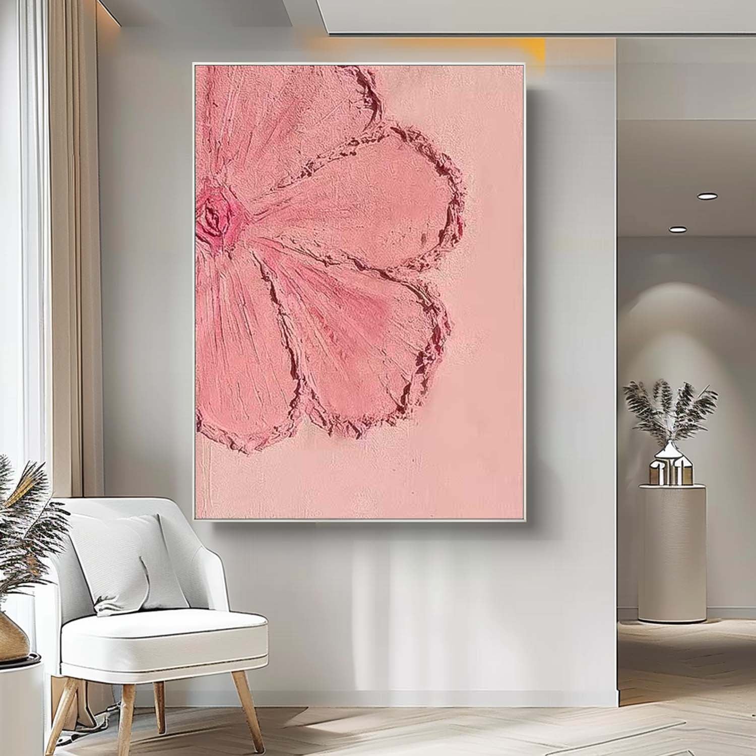 Wall Art Flower Minimalist Painterly Serene