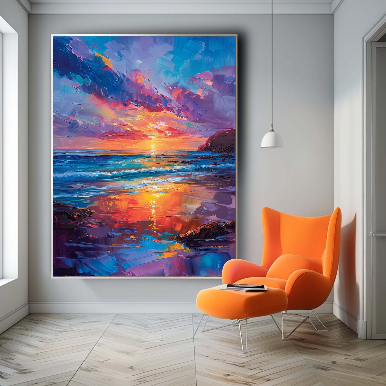 Wall Art Beach & Ocean Landscape Watercolor Soft