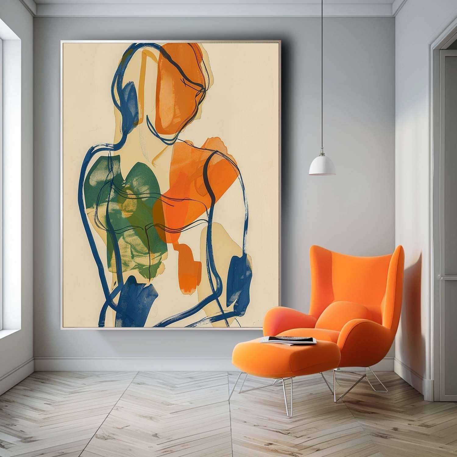 Wall Art Minimalist People Playful Line Abstract
