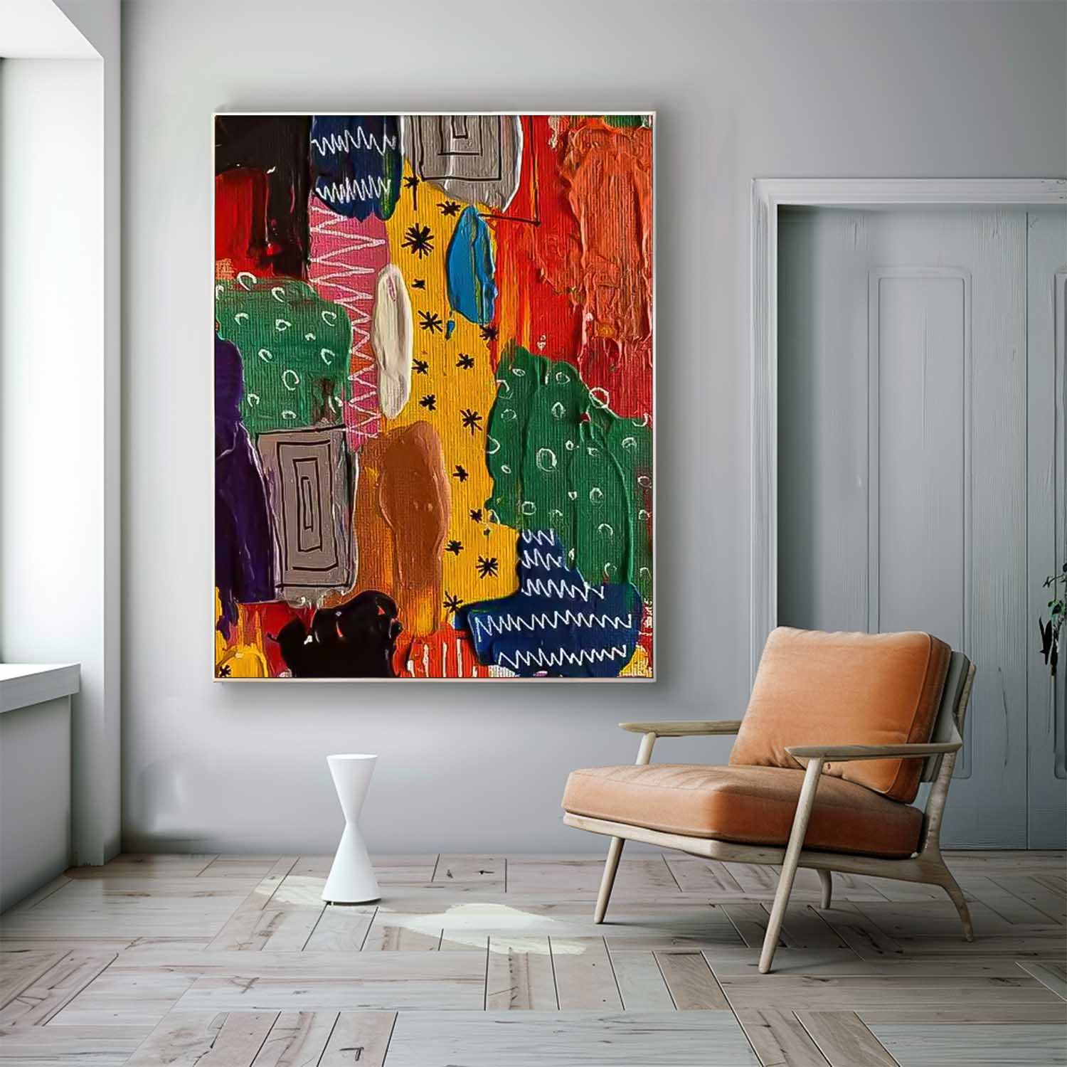 Abstract Canvas Art AB561 - Neutralighting