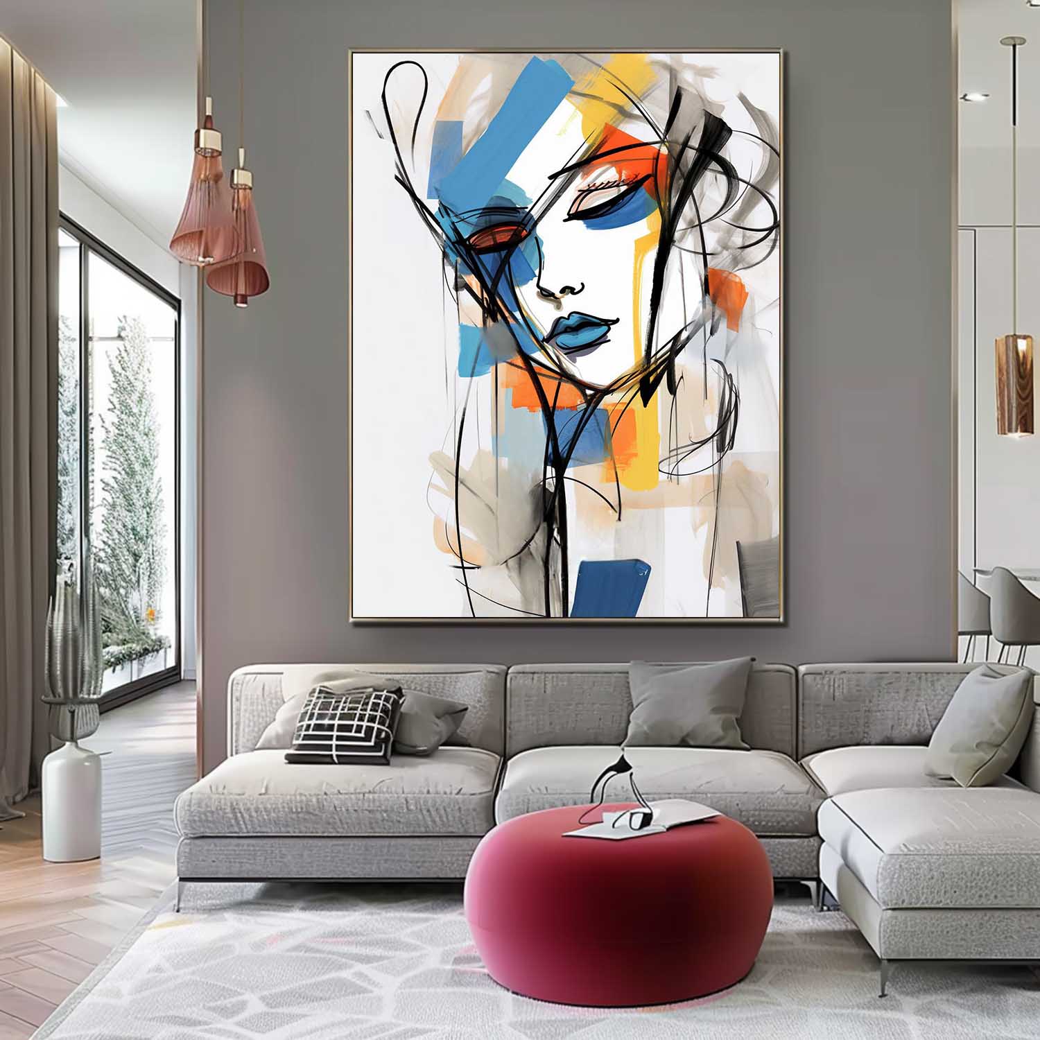 Wall Art People Fashion Abstract Expressive