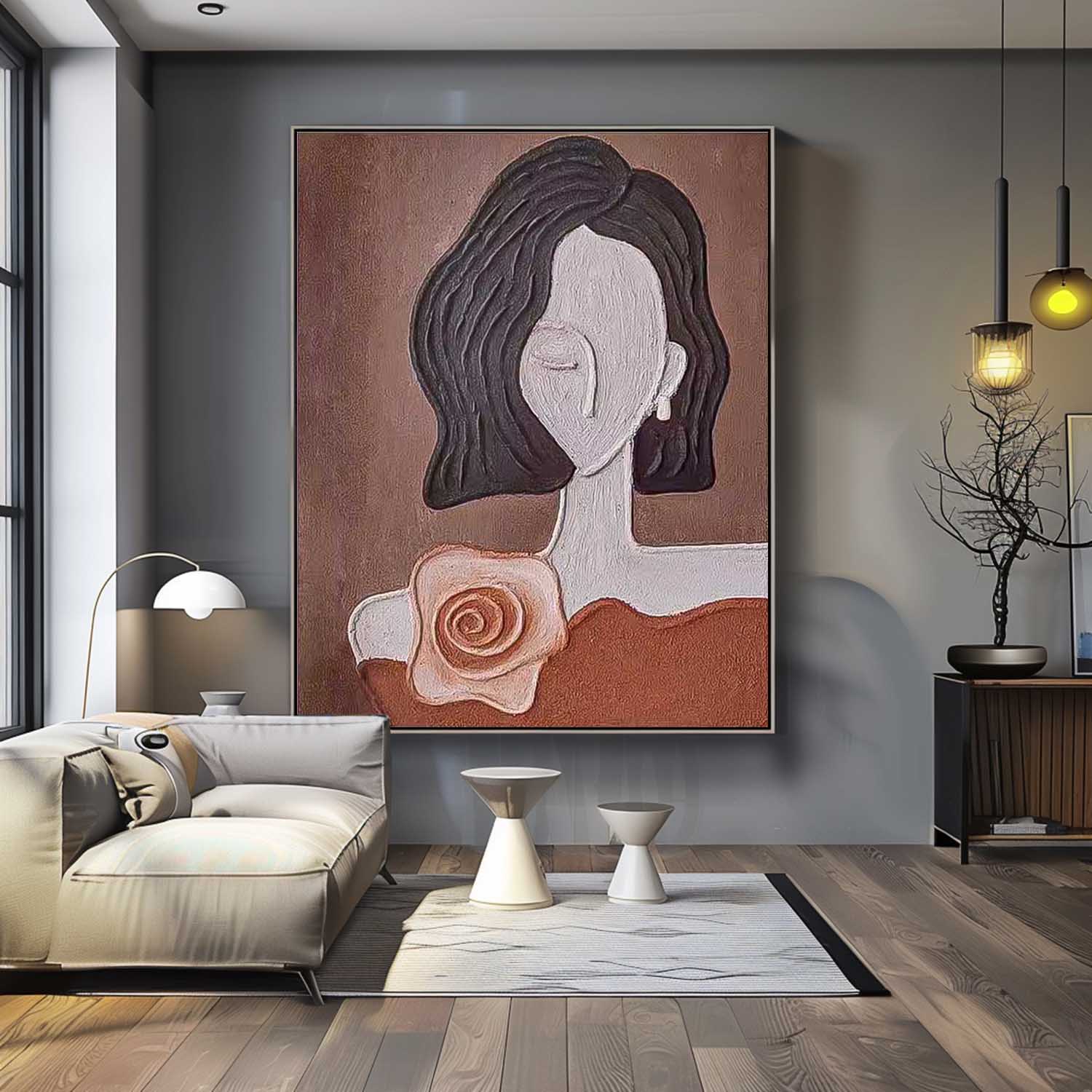 Wall Art Minimalist Fashion Figure Chic