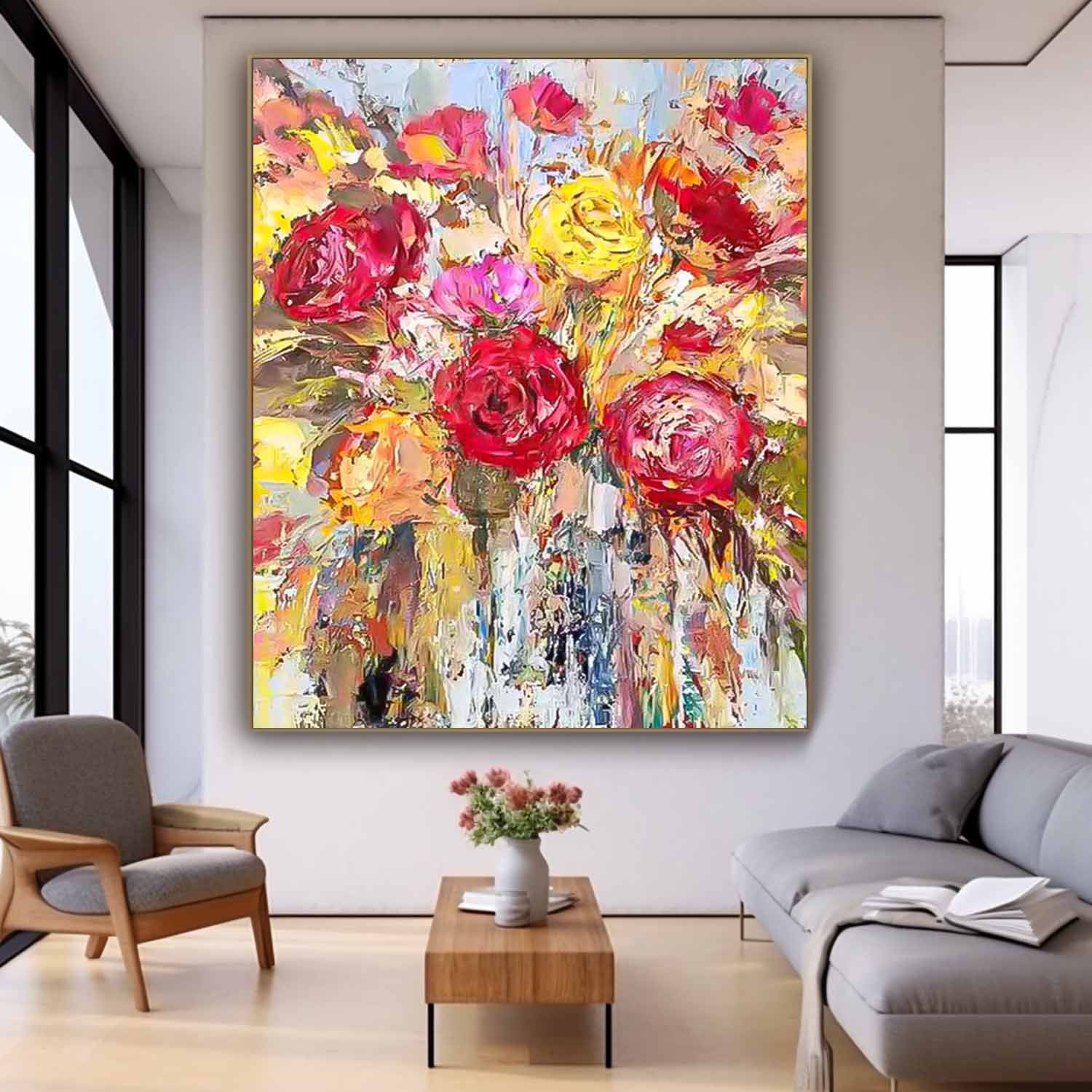Wall Art Flower Nature Impressionist Cheerful